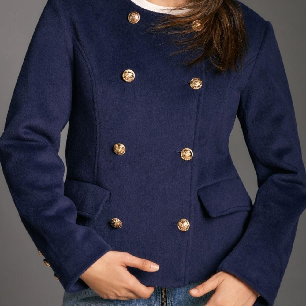 Maeve by Anthropologie Twofer Hoodie Peacoat